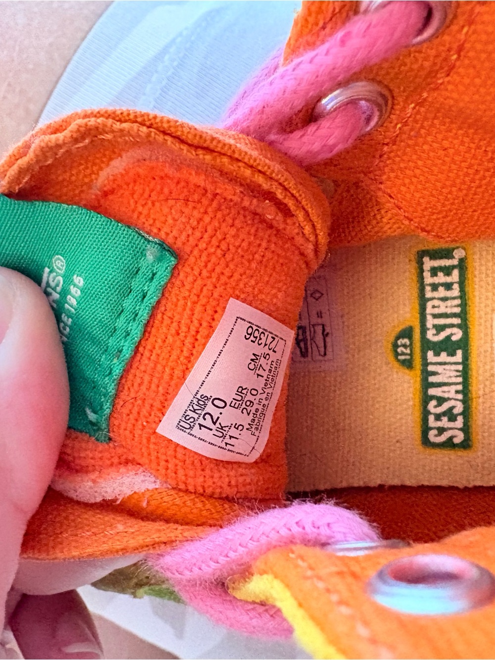 Vans Kids Multicolor High-Top Sneakers with Pink Laces - Picture 6 of 6